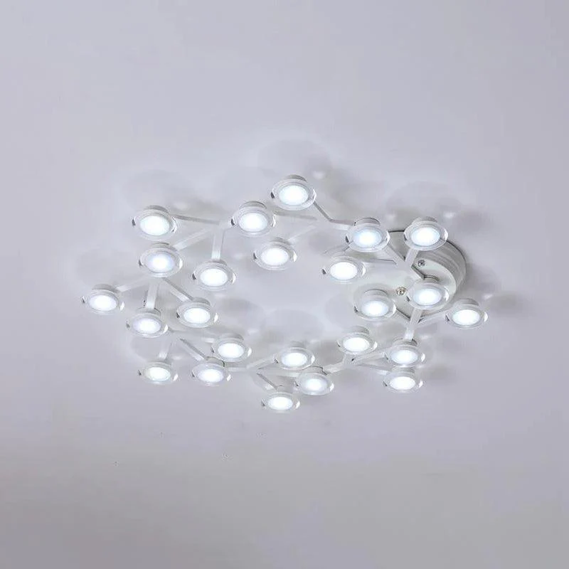 Потолочный светильник LED Net - 37 источников света 145см x 73см, черный, холодный свет