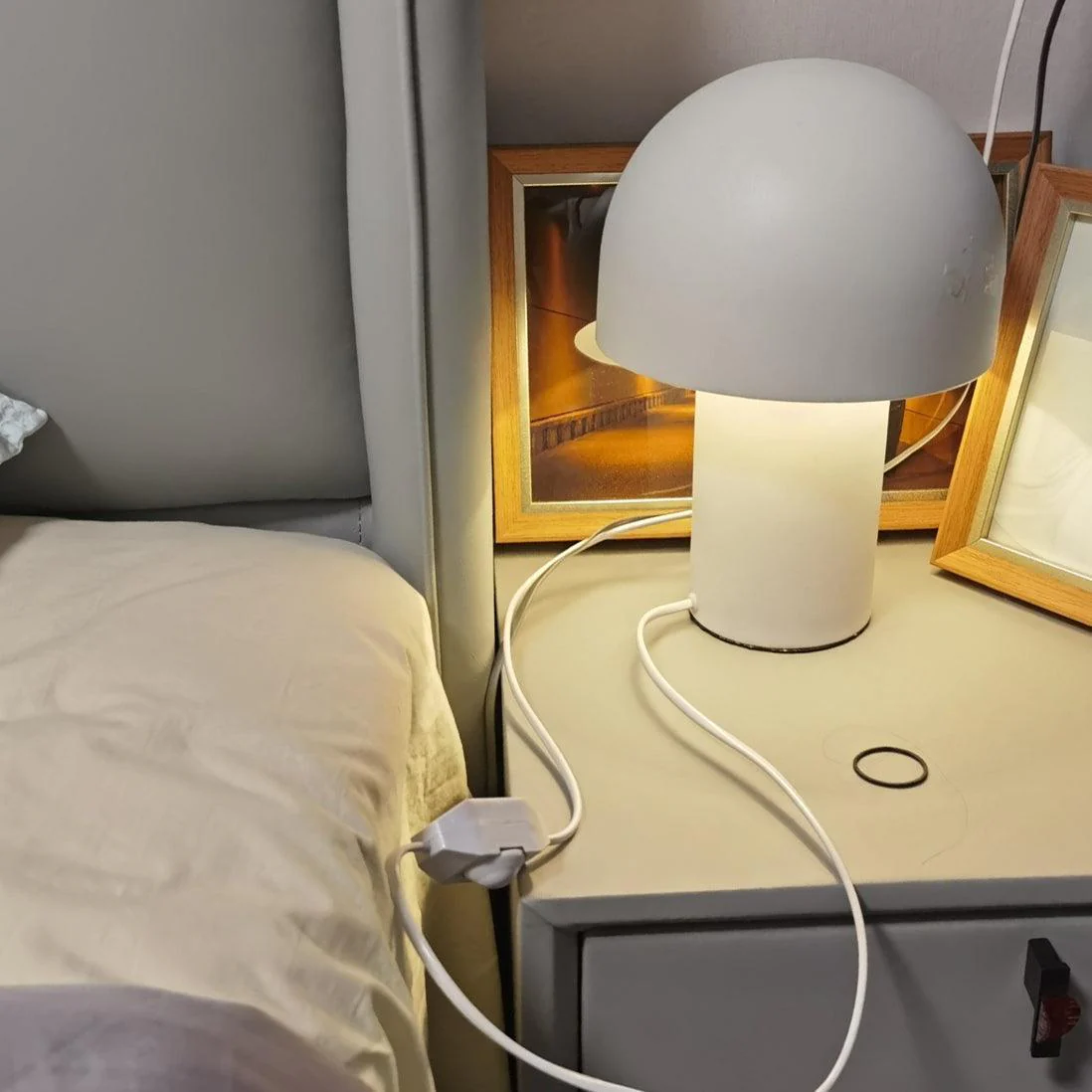Mushroom Umbrella Table Lamp - ∅ 7.9″ x H 11.4″ / Dia 20cm x H 29cm / Orange / US plug