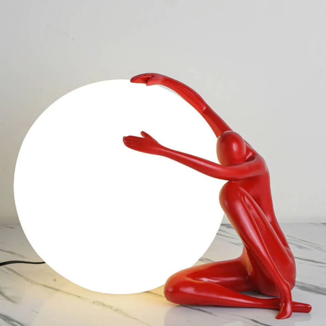 Настольный светильник Humanoid Ball Holding - ∅50см x 35см, красный