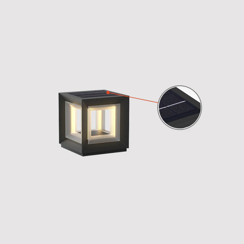 Уличный светильник Light Cube - модель A, проводная версия, 25см x 25см x 14см, теплый свет