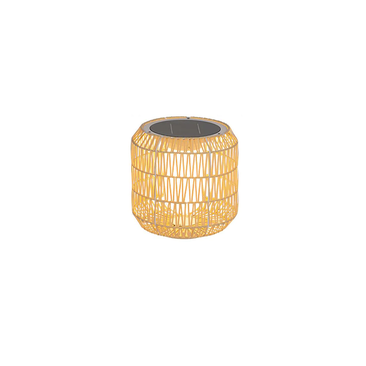 Настольный светильник Woven Rattan - модель A ∅31см x 52см, ротанг, теплый свет, проводной