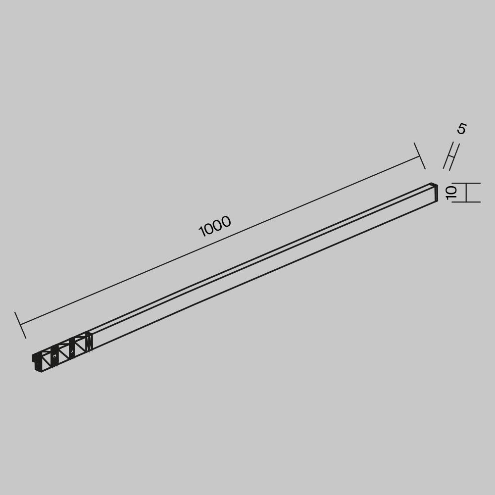 Трековый светильник Maytoni Flex 24V 8W IP20 4000K TR186-1-8W4K-B