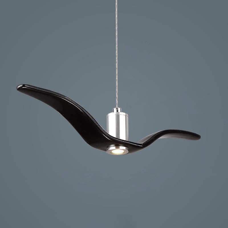 Подвесной светильник Aviara LED - ∅38см x 8см, черный, смола, нейтральный свет