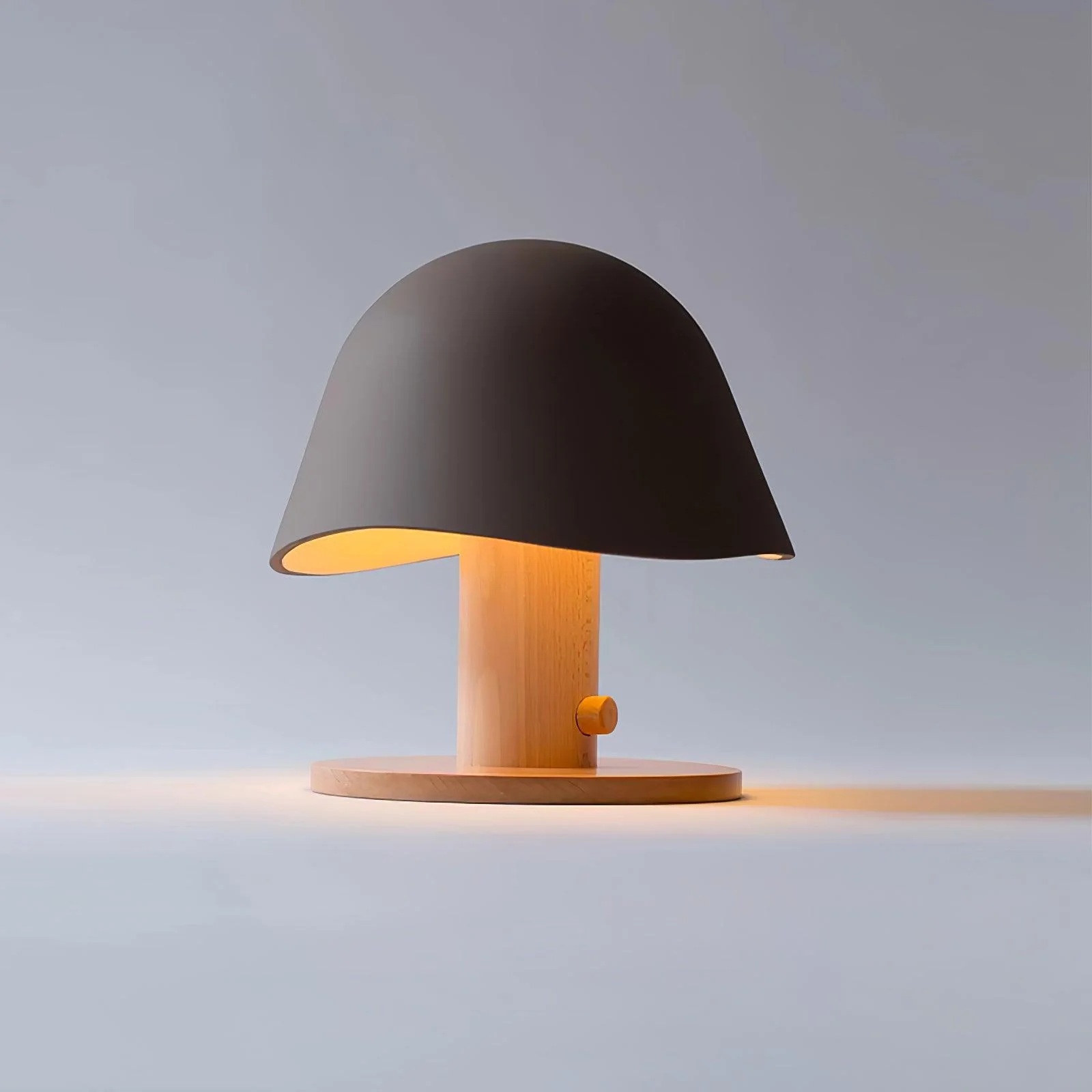 Mushroom Inspired Table Lamp - ∅ 13.8″ x H 13.8″ /  Dia 35cm x H 35cm / Brown / AU plug