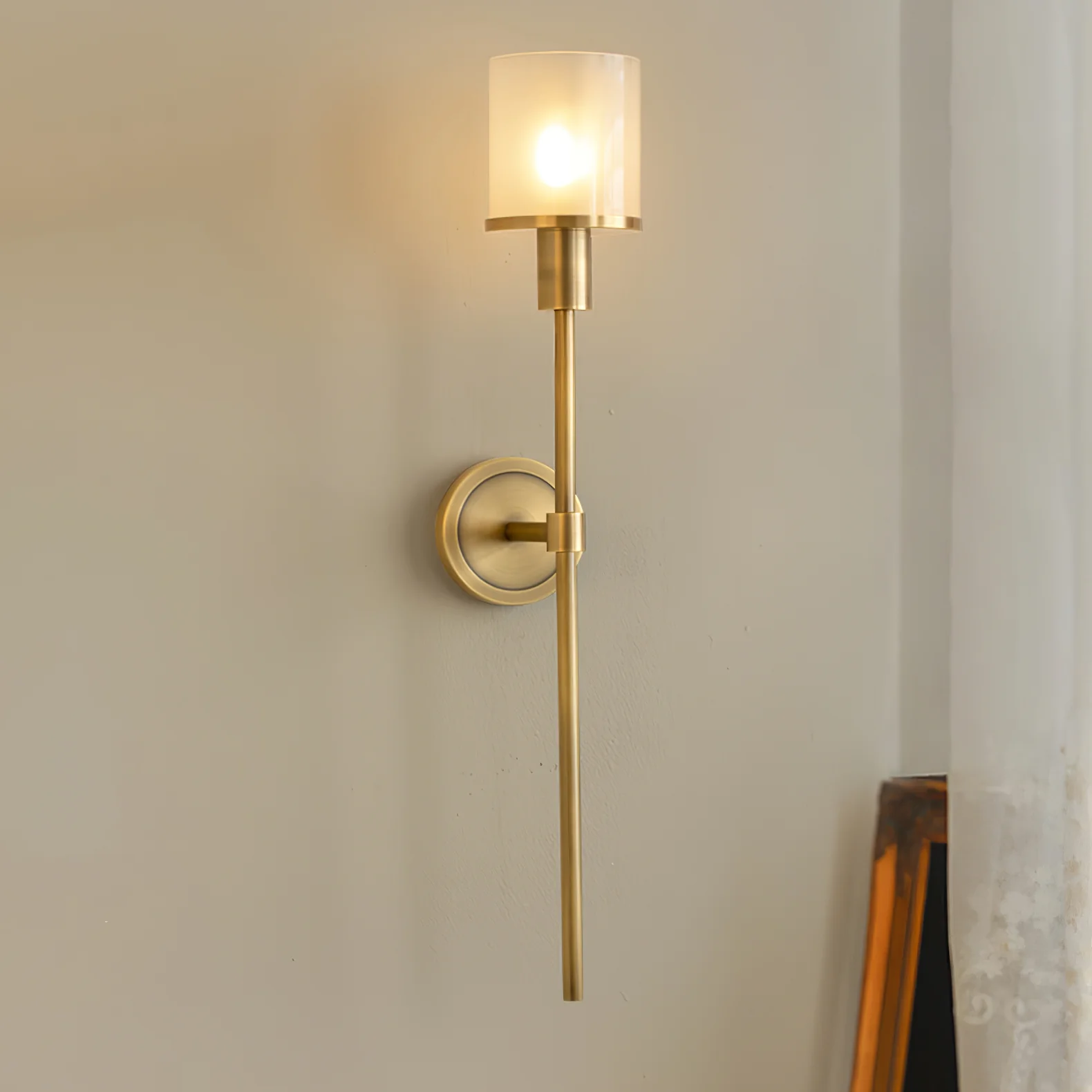 Tracie Classic Sconce - ∅ 3.9″ x H 23.6″ & Alabaster / Copper / Set Of 2