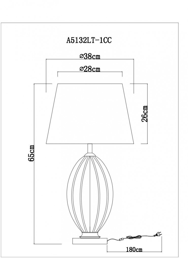 Настольная лампа Arte Lamp BEVERLY A5132LT-1CC