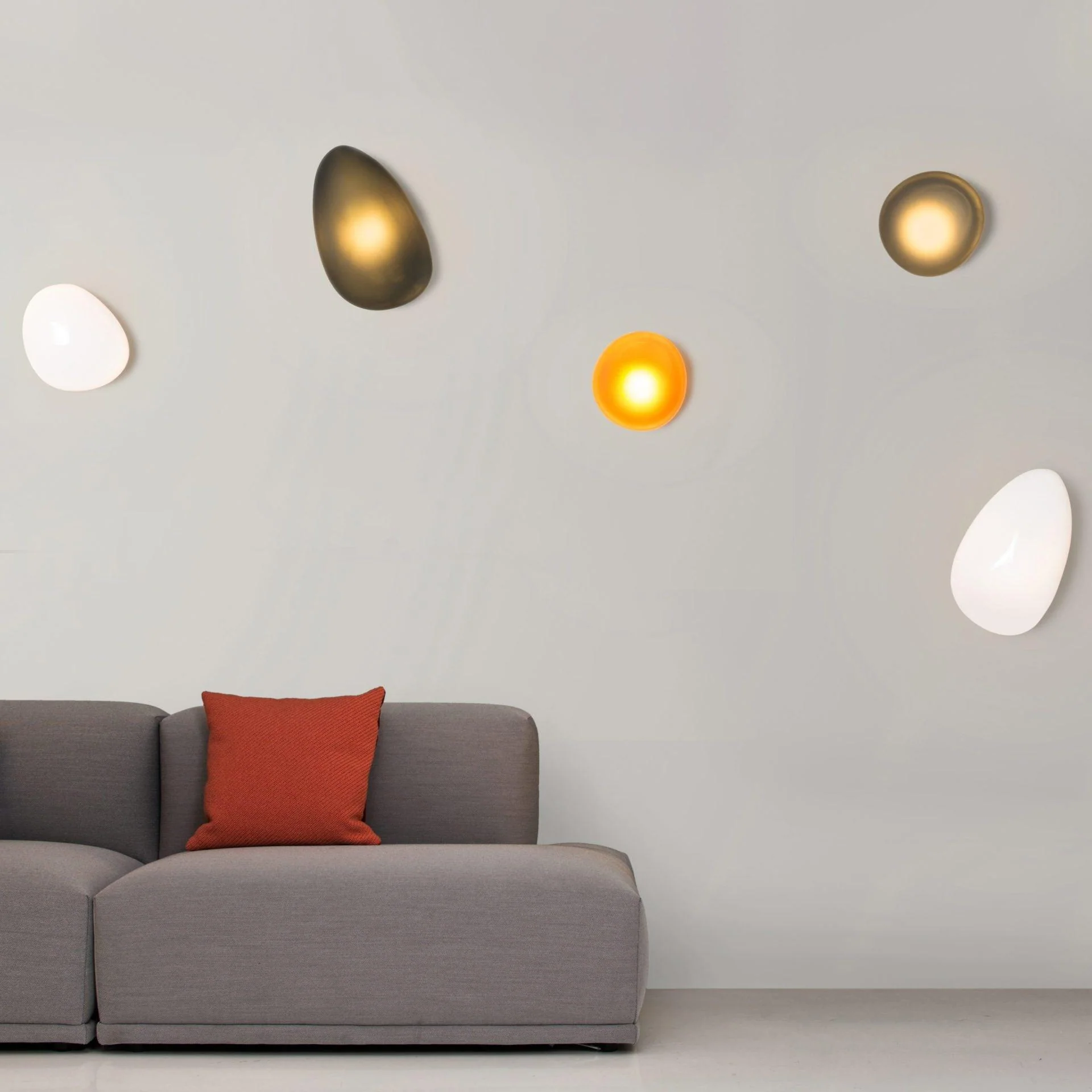 Настенный светильник Bubble Glass - модель C, ∅20см x 30см, зеленый, теплый свет, диммер