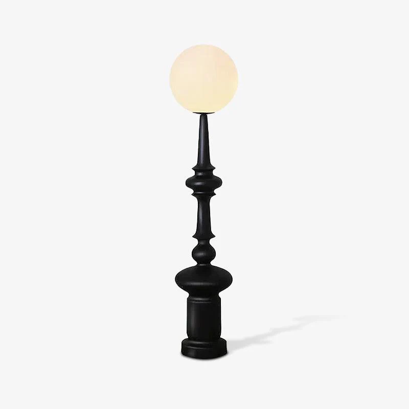 Roman Column Floor Lamp - ∅ 11.8″ x H 54.3″ / Dia 30cm x H 138cm / Black / US plug