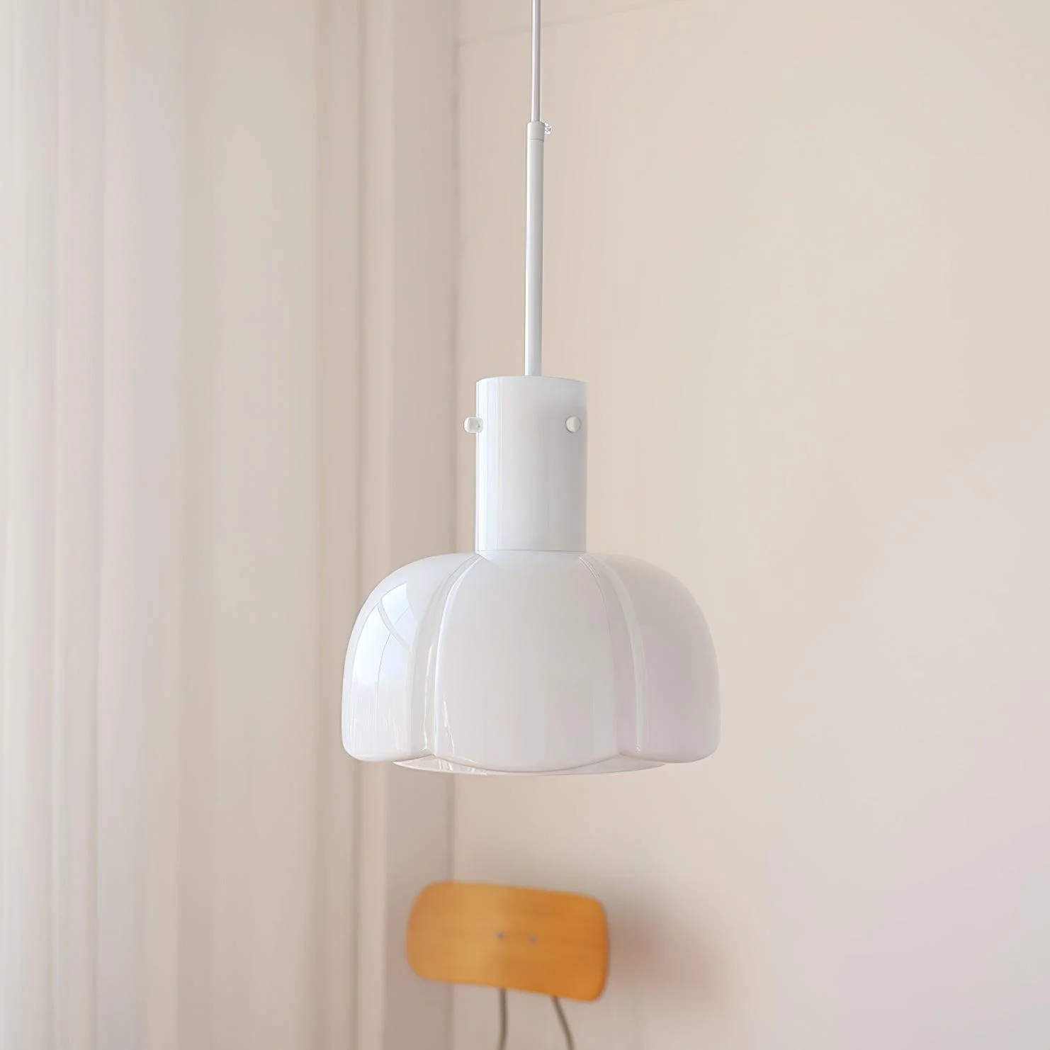 Подвесной светильник Lumina Petal Glass - ∅26см x 40см, коричневый
