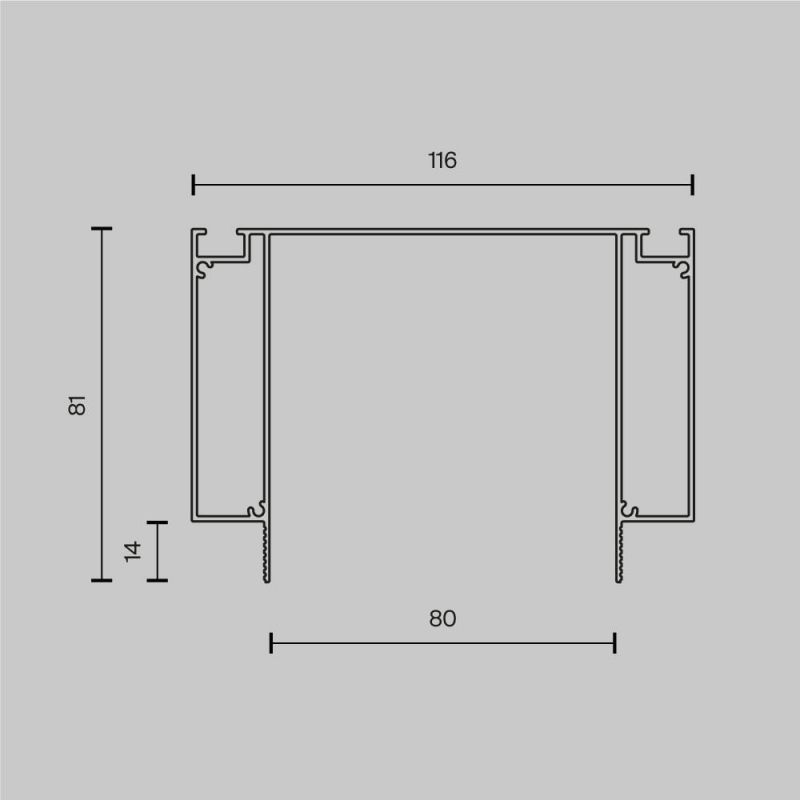 Maytoni Комплектующие для светильника Technical ALM-11681-PL-B-2M