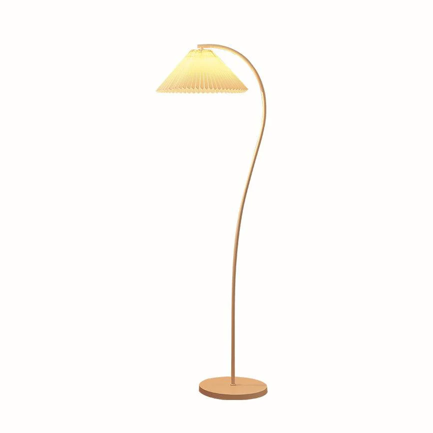 Crescini Pleated Floor Lamp - ∅ 11.8″ x H 59.8″/ Dia 30cm x H 152cm / Green & Light yellow / US plug