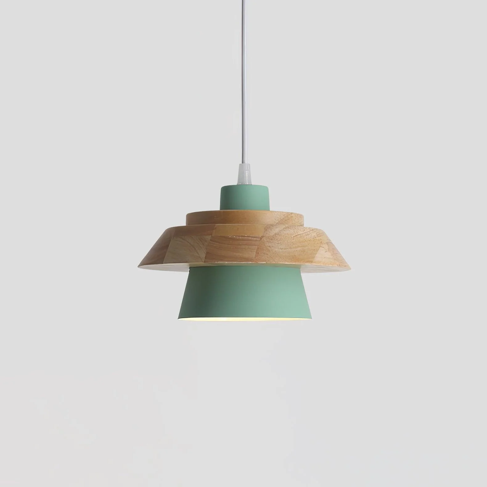 Подвесной светильник Stone Wood - ∅19см х 13см, черный