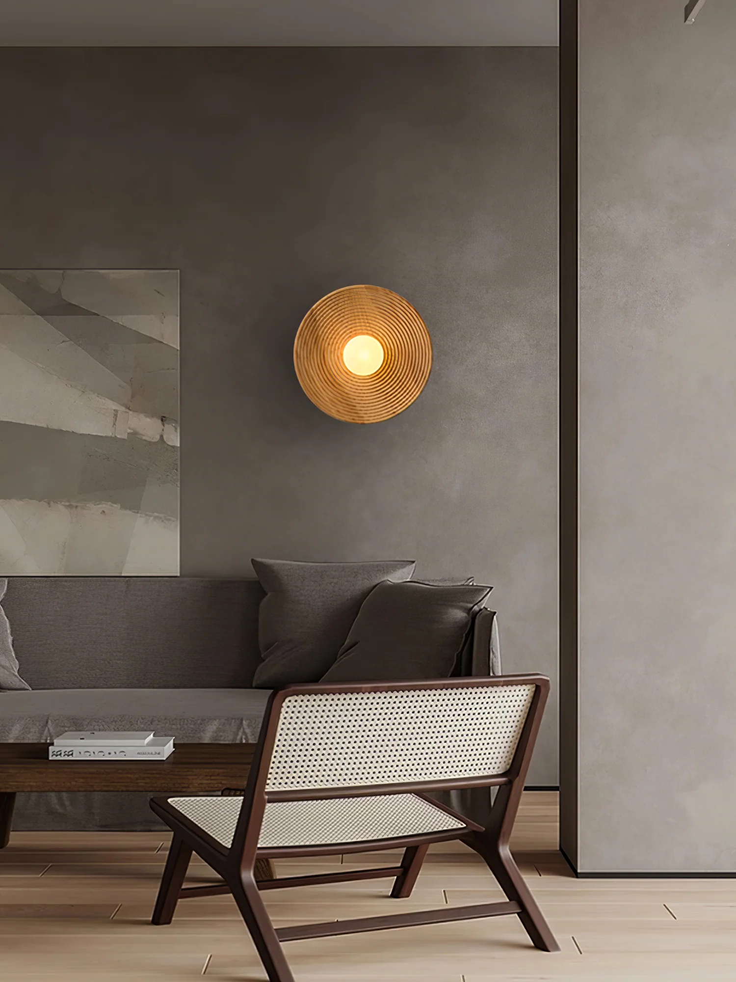 Lumina Contour Wooden Sconce - ∅ 11.0″ / Dia 28cm Set of 2 / Wood color