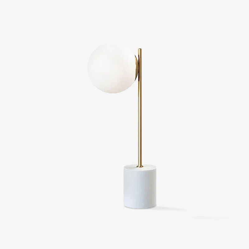 Sphere & Stem Table Lamp - ∅ 8.7″ x H 22.8″ / Dia 22cm x H 58cm / Gold+White / AU plug