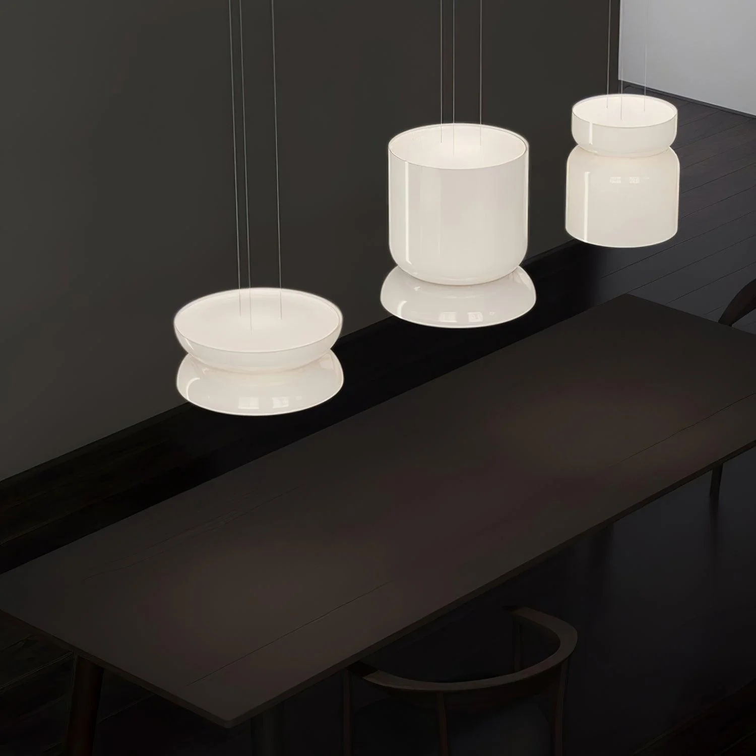 Подвесной светильник Totem Led - ∅33см x 36см, белый, теплый свет