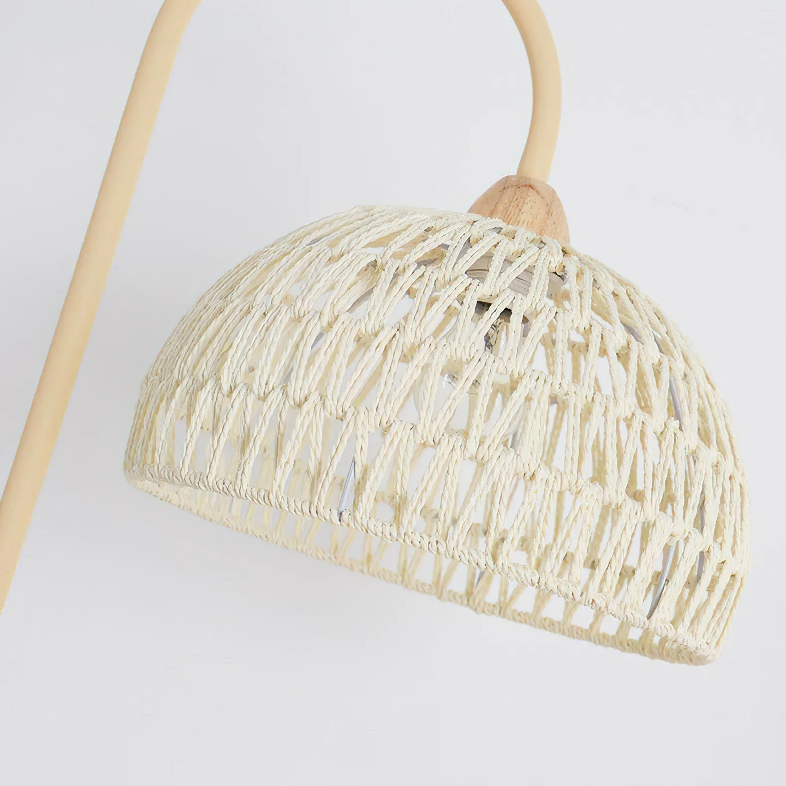 Торшер Rattan Arch - ∅ 30см x 155см, бежевый
