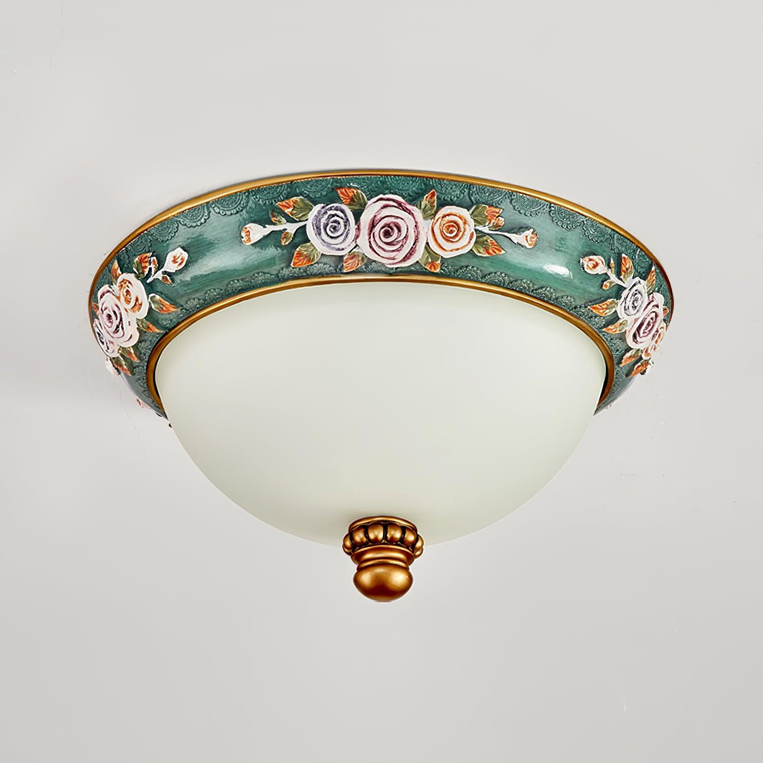 Потолочный светильник Pastoral Bowl - ∅49см x 20см, синий, холодный свет