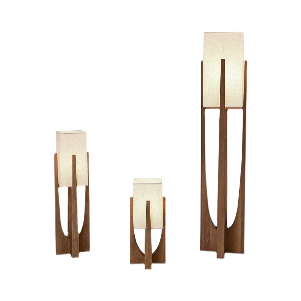 Fairbanks Floor Lamp - ∅ 9.1″ x H 20.5″ / Dia 23 cm x H 52 cm / Dark wood color / AU plug