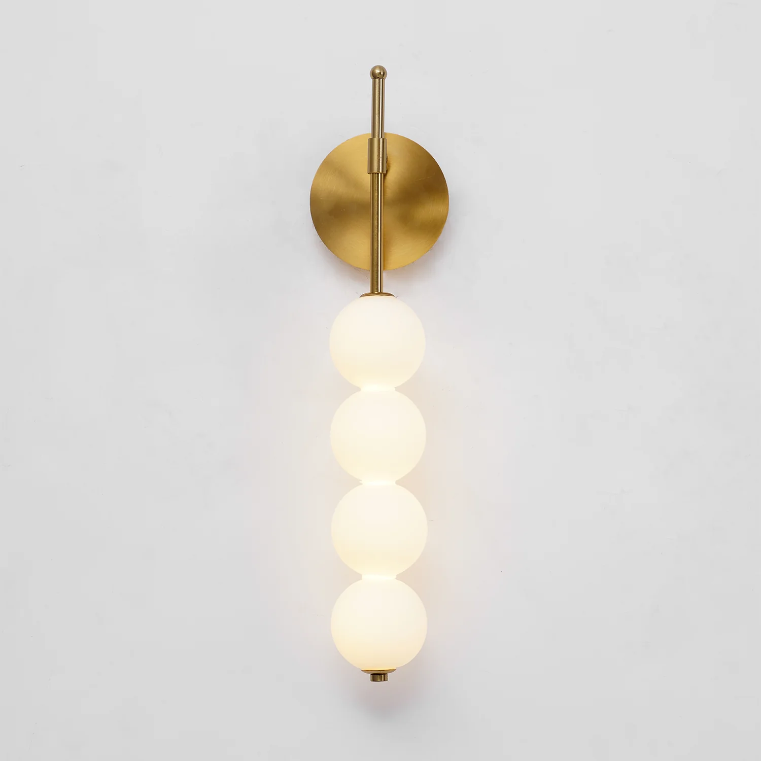 Abacus Wall Lamp - Set of 2 / Gold & Plastic ball / Warm White
