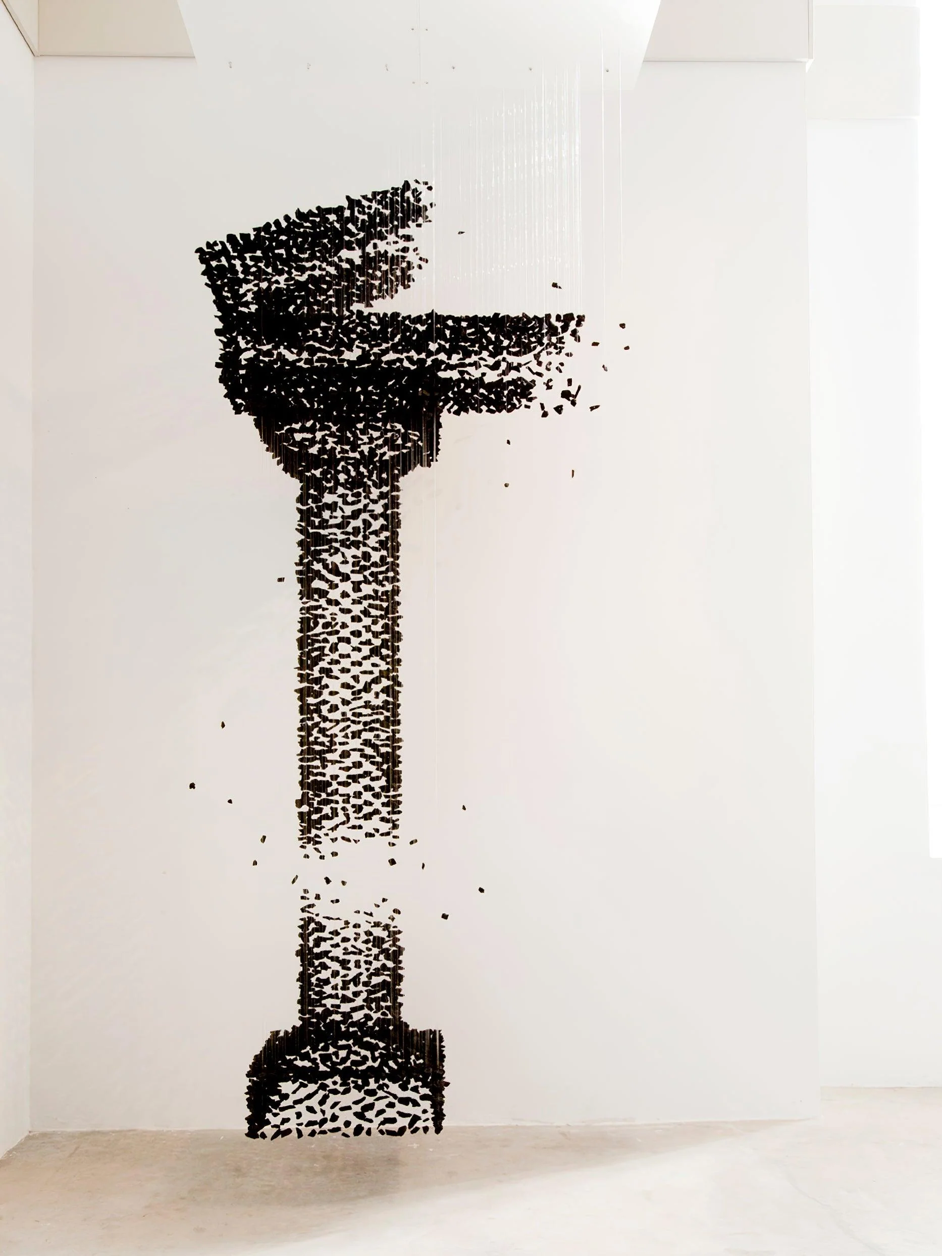 Люстра Charcoal - длинное крепление форма О: ∅178см x 203см, черный, теплый свет