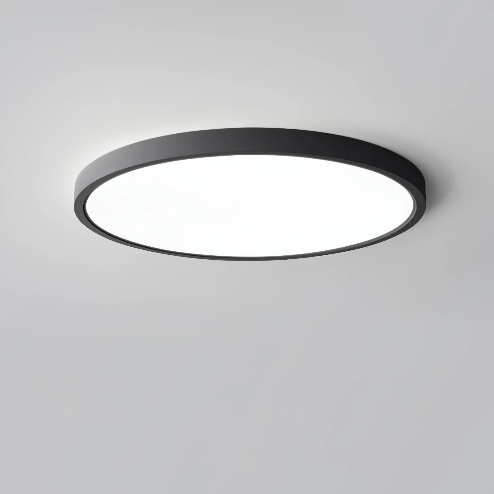 Потолочный светильник Acrylic Thinnest Round - ∅50см х 3см, черный, теплый свет