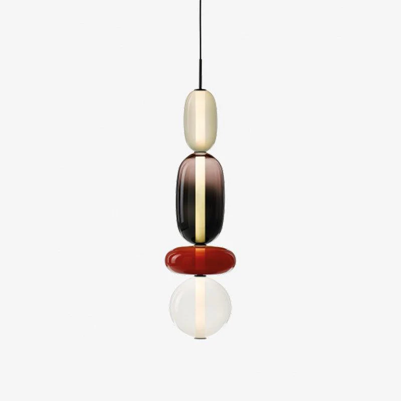 Подвесной светильник Candied Glass - модель B, ∅16см x 55см, зеленый, теплый свет, диммер