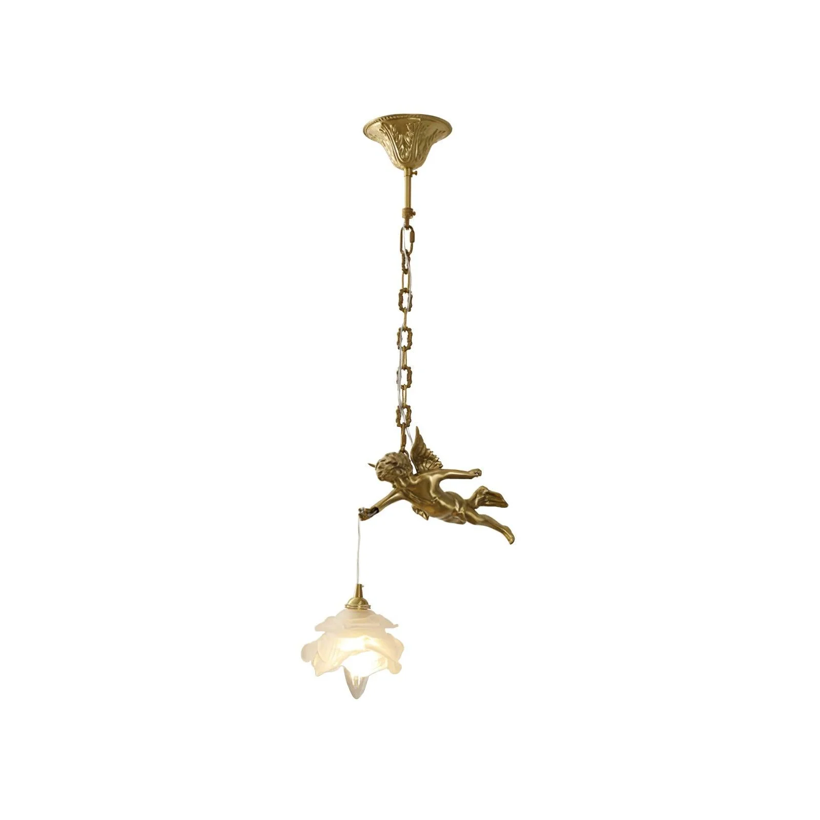 Подвесной светильник Vintage Angel - правый ∅16см х 34см, латунь