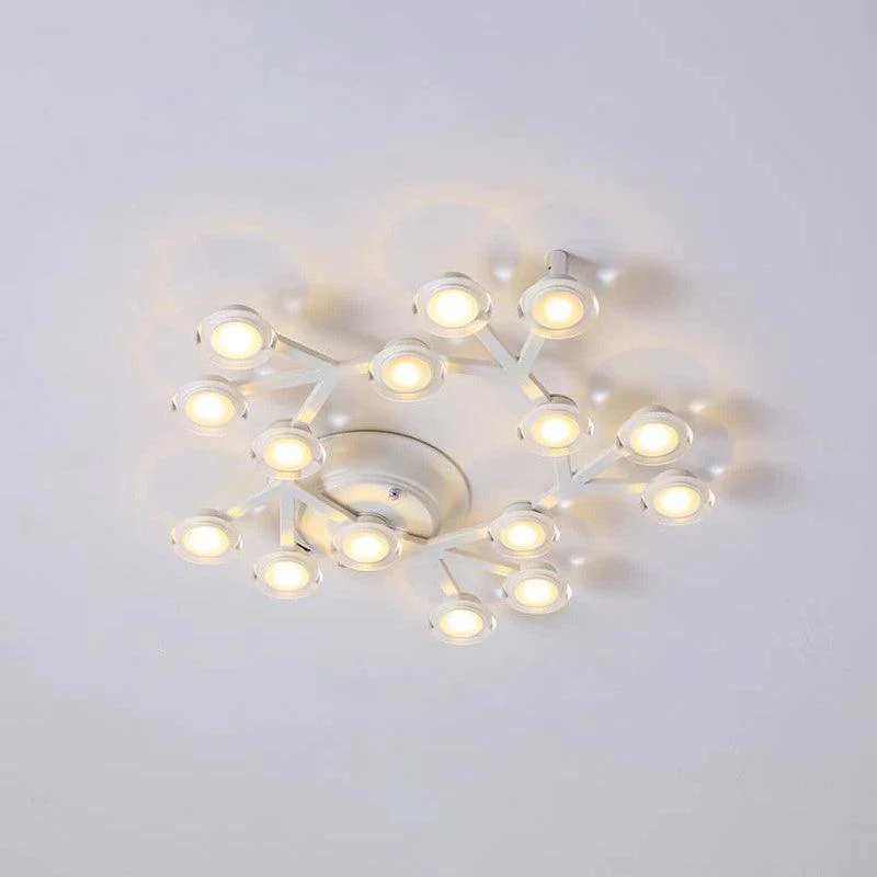 Потолочный светильник LED Net - 37 источников света 145см x 73см, черный, холодный свет