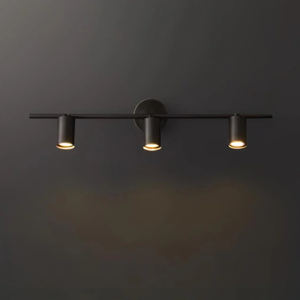 Rotatable Spotlight Wall Light - 2 heads Set of 2 / Black brushed gold