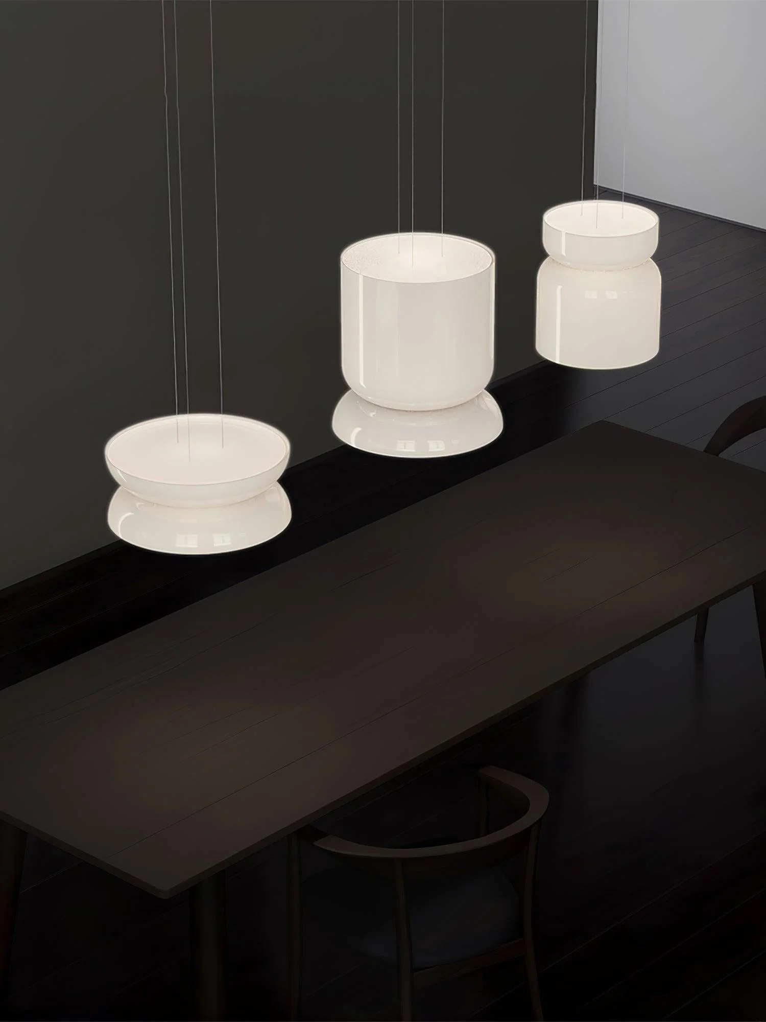 Подвесной светильник Totem Led - ∅33см x 36см, белый, теплый свет