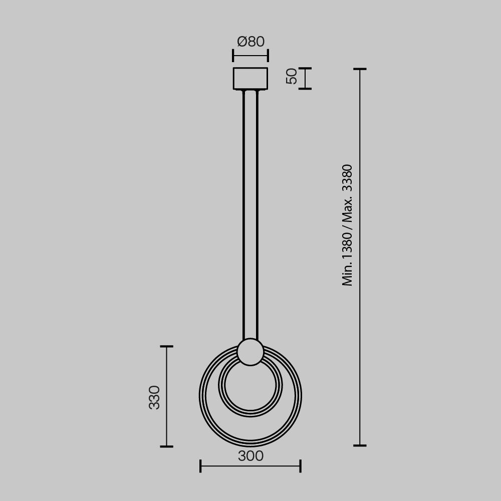 Подвесной светильник Maytoni Link 220-240V 20W IP20 3000K MOD357PL-L14BS3K