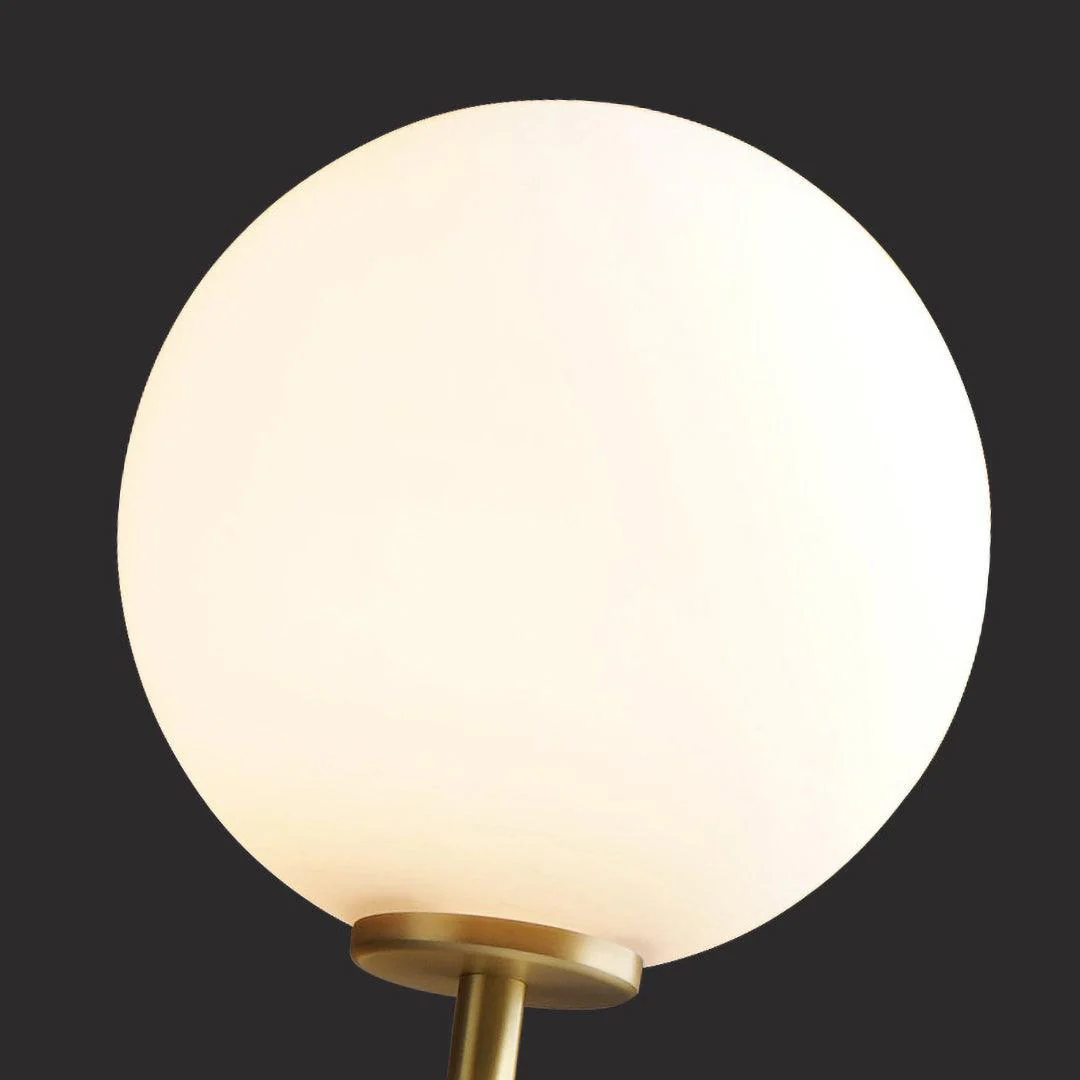 Nordica Wall Lamp - ∅ 5.9″ x H 13.4″ / Dia 15cm x H 34cm Set of 2 / Brass / White
