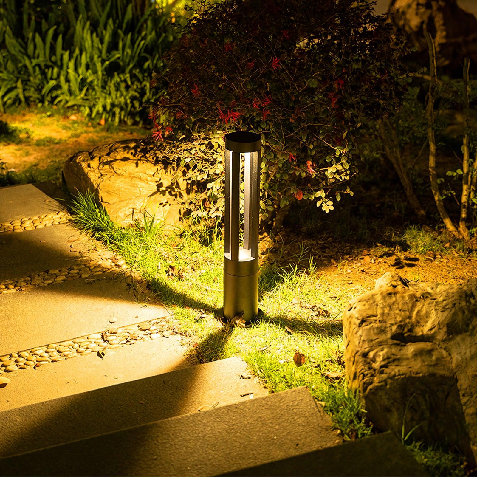 Уличный светильник Black Cylindrical Garden - ∅11см x 40см, черный, теплый свет