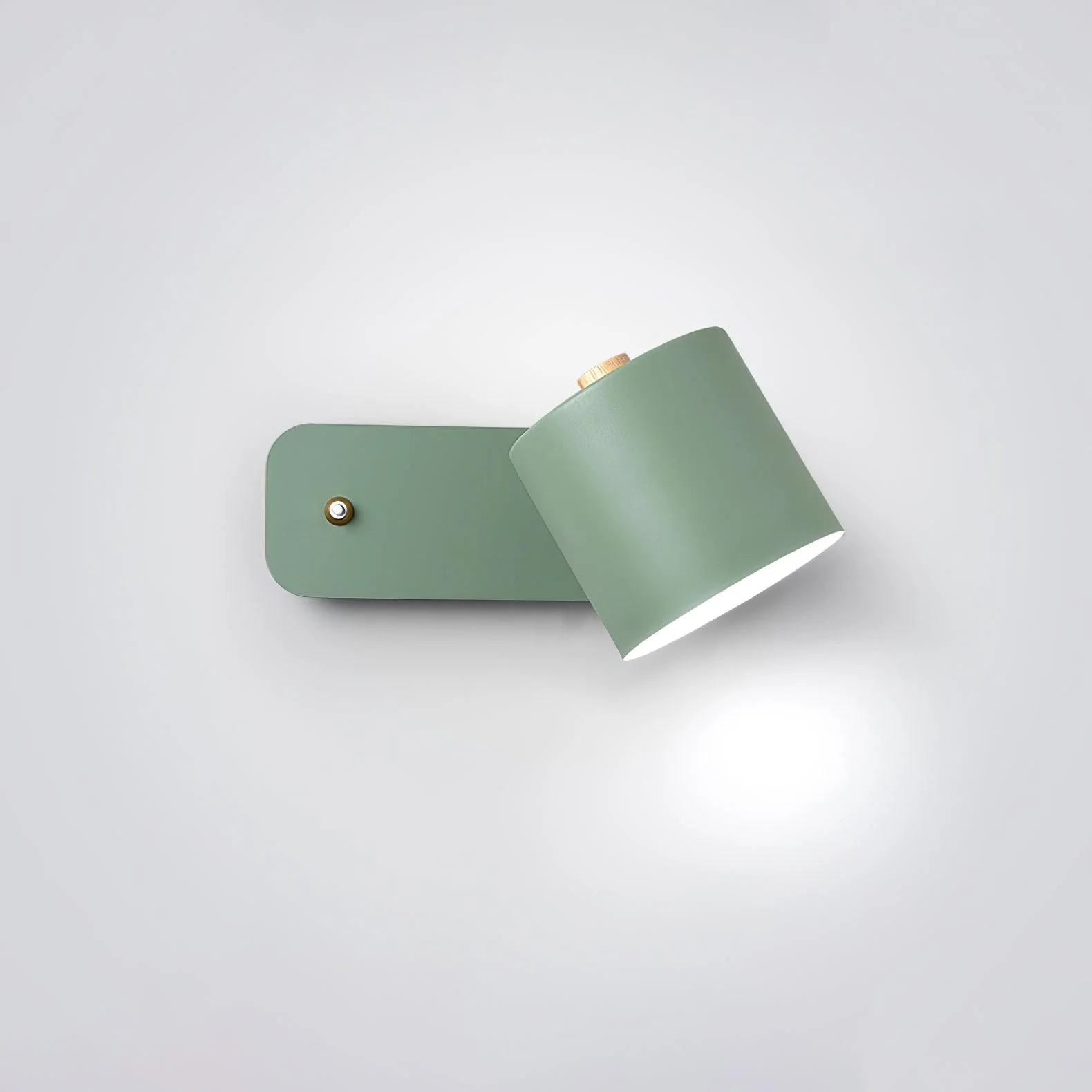 Настенный светильник Rotatable Cylinder Plug-in - ∅13см x 30см, белый