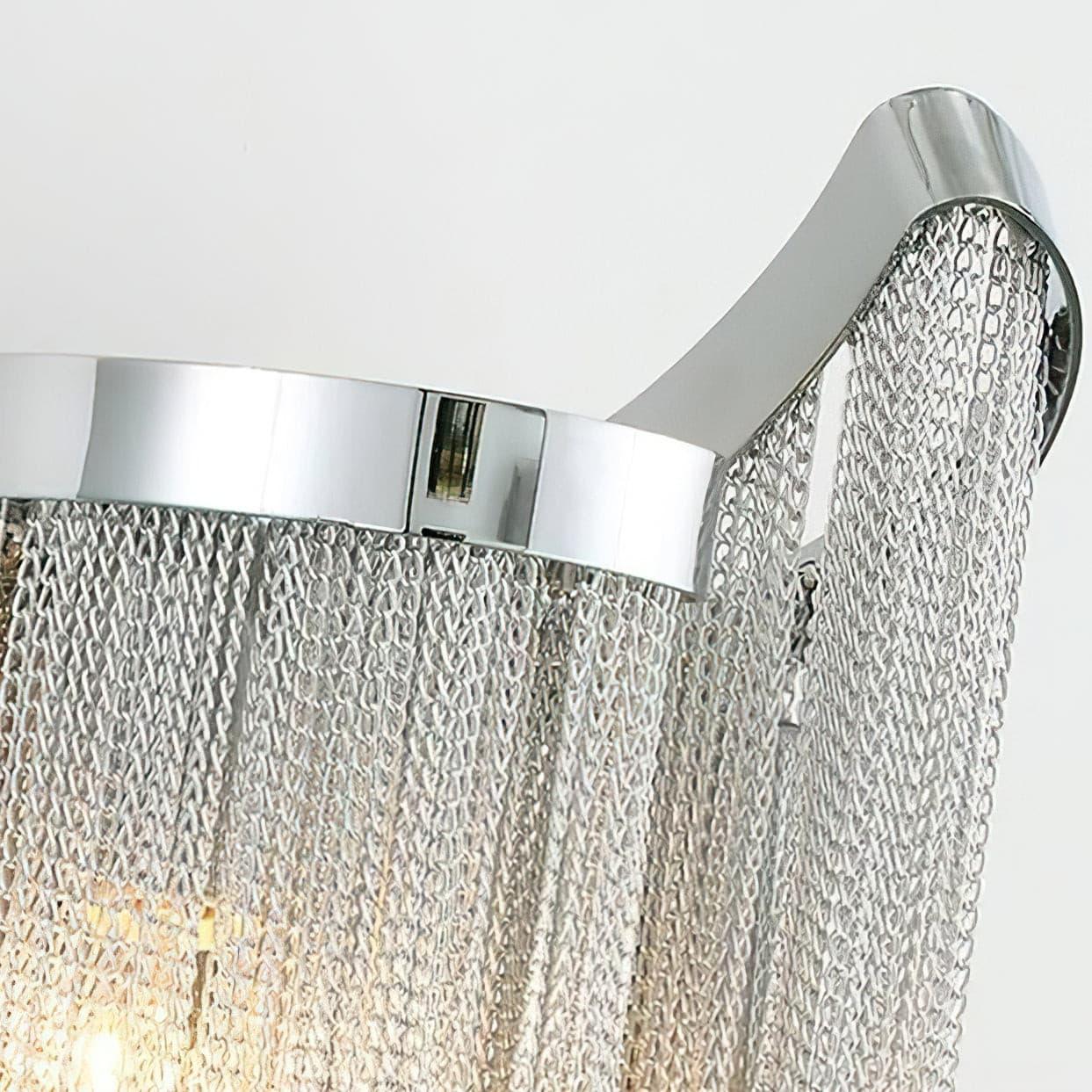Chain Tassel Wall Lamp - Set of 2 / Silver