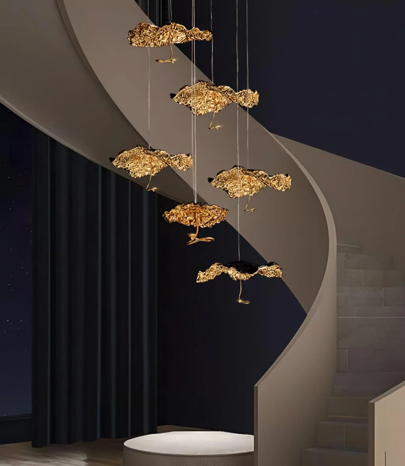 Люстра Brass Aviary Constellation - 1 подвес ∅25см х 15см, латунь, черный, теплый свет