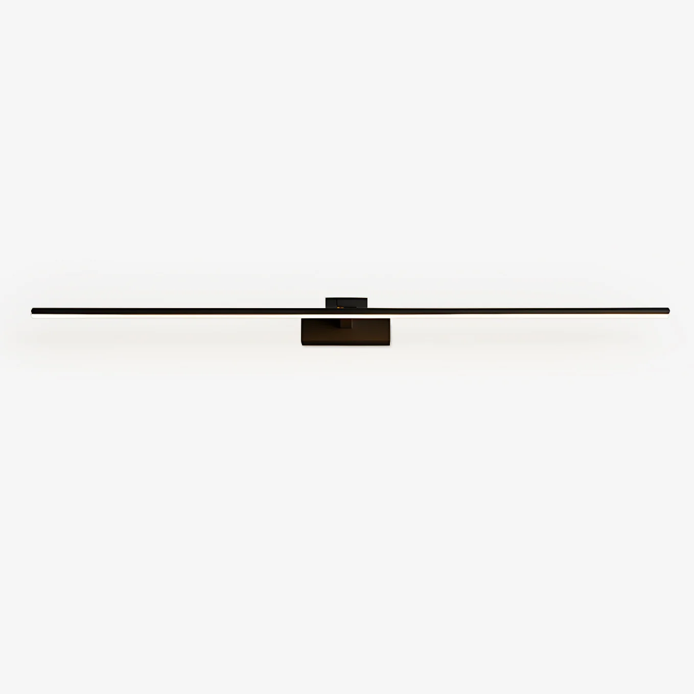 Настенный светильник Linear Bathroom - ∅80см x 6см, черный, теплый свет