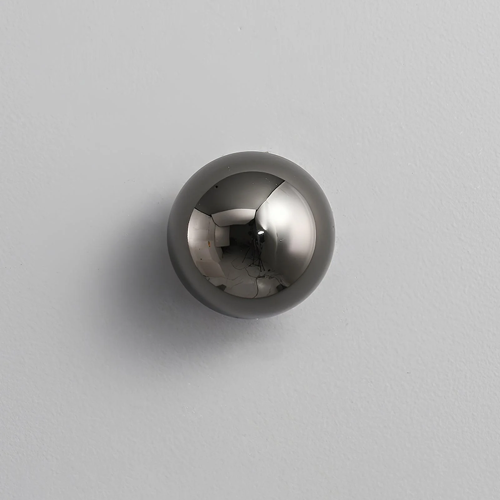 Настенный светильник Aurum Sphere - ∅16см x 10см, хром, теплый свет