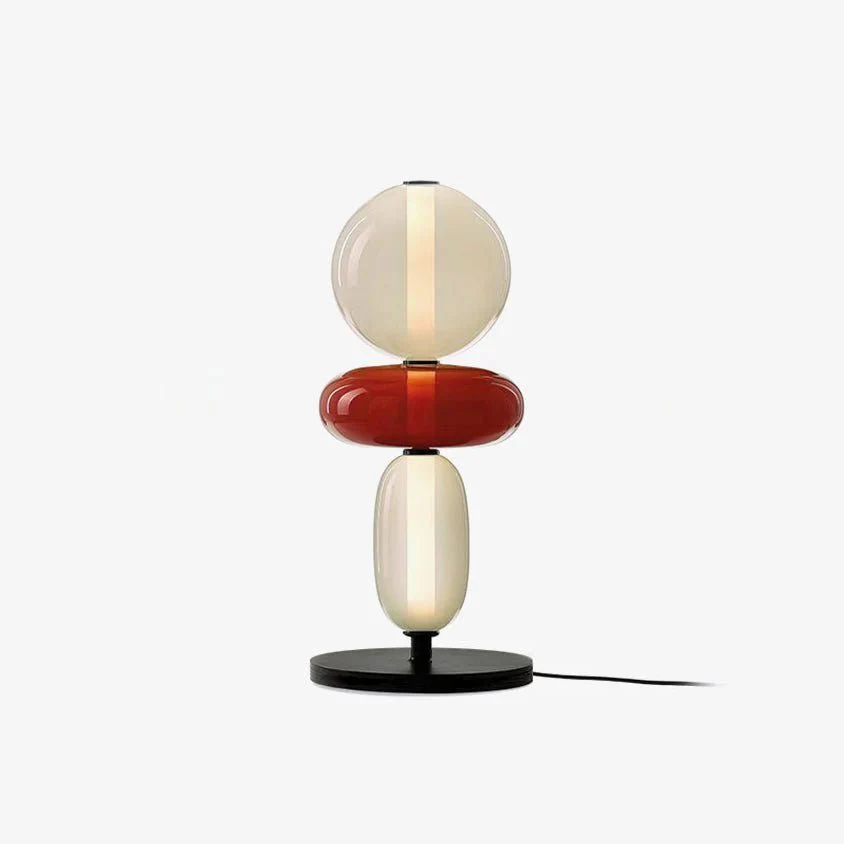 Настольный светильник Candied Glass - модель B, ∅20см x 45см, красный, теплый свет