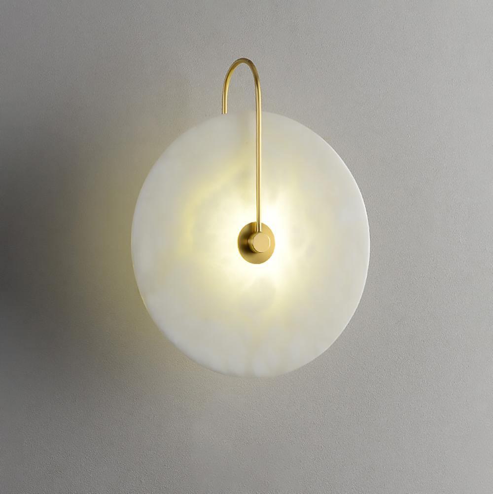 Настенный светильник Alabaster LED - ∅20см, золотой, теплый свет