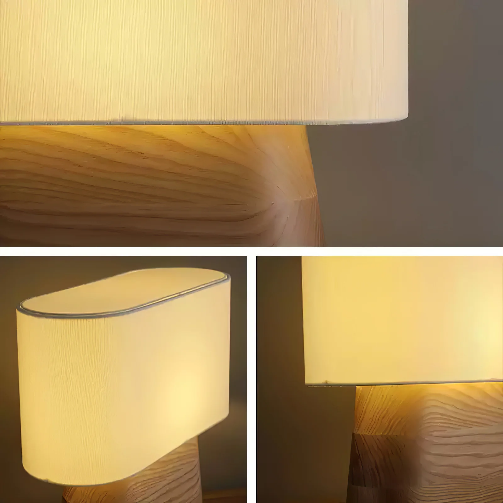 Настольный светильник Habitat - ∅37см x 36см, дерево, белый