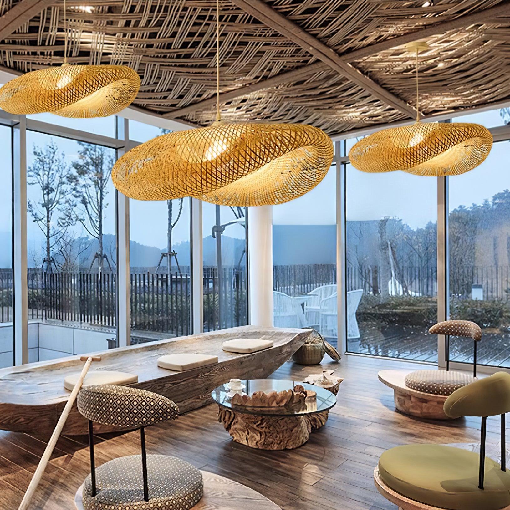 Подвесной светильник Bamboo Weaving - ∅60см x 150см, бамбук, натуральный цвет