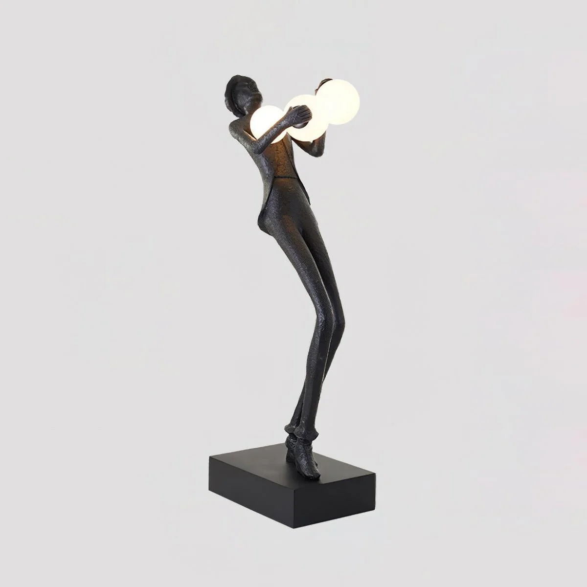 Торшер Gentleman Sculpture - ∅70см x 181см, черный, белый