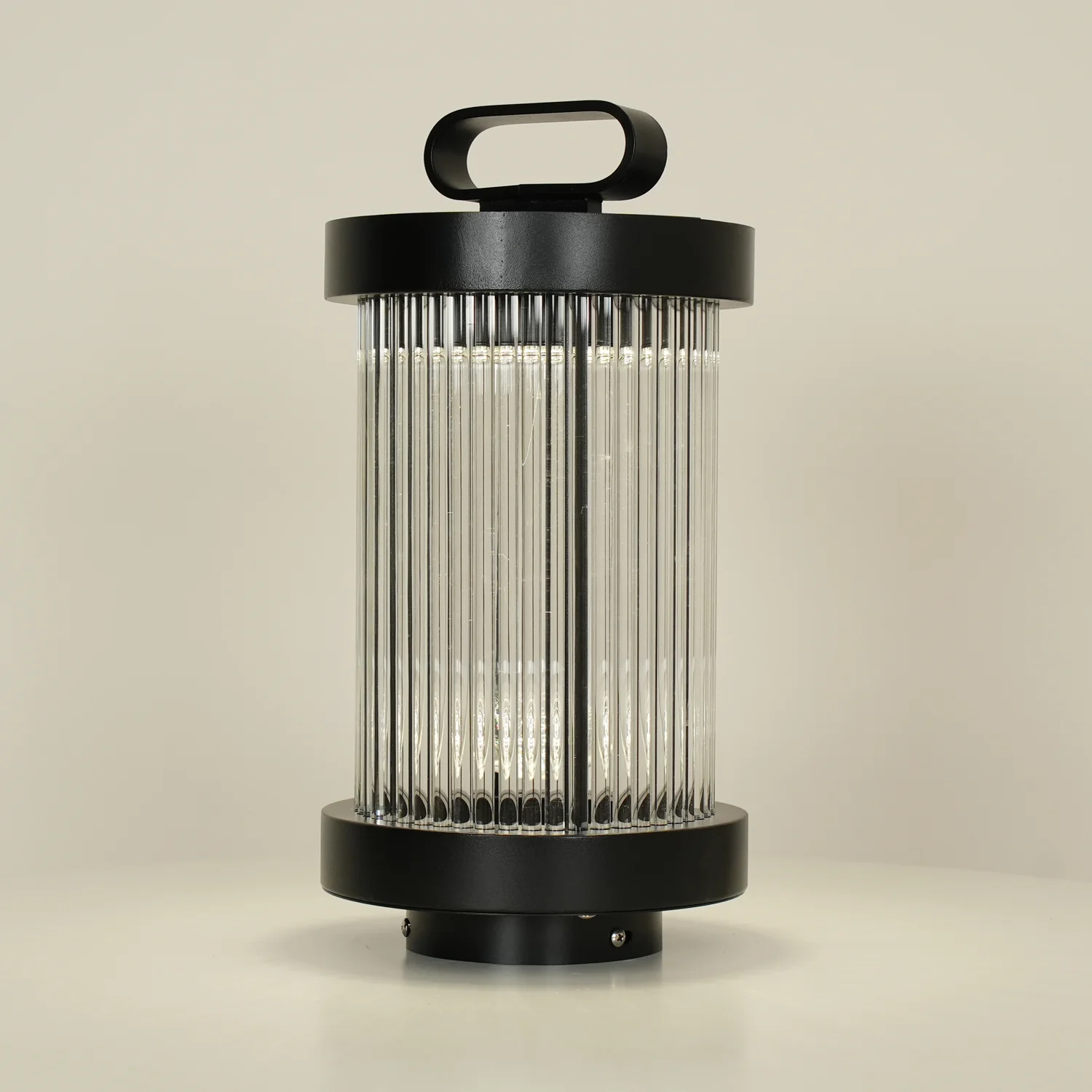 Уличный светильник Lantern Garden Solar - ∅20см x 36см, черный, прозрачный, теплый и холодный свет