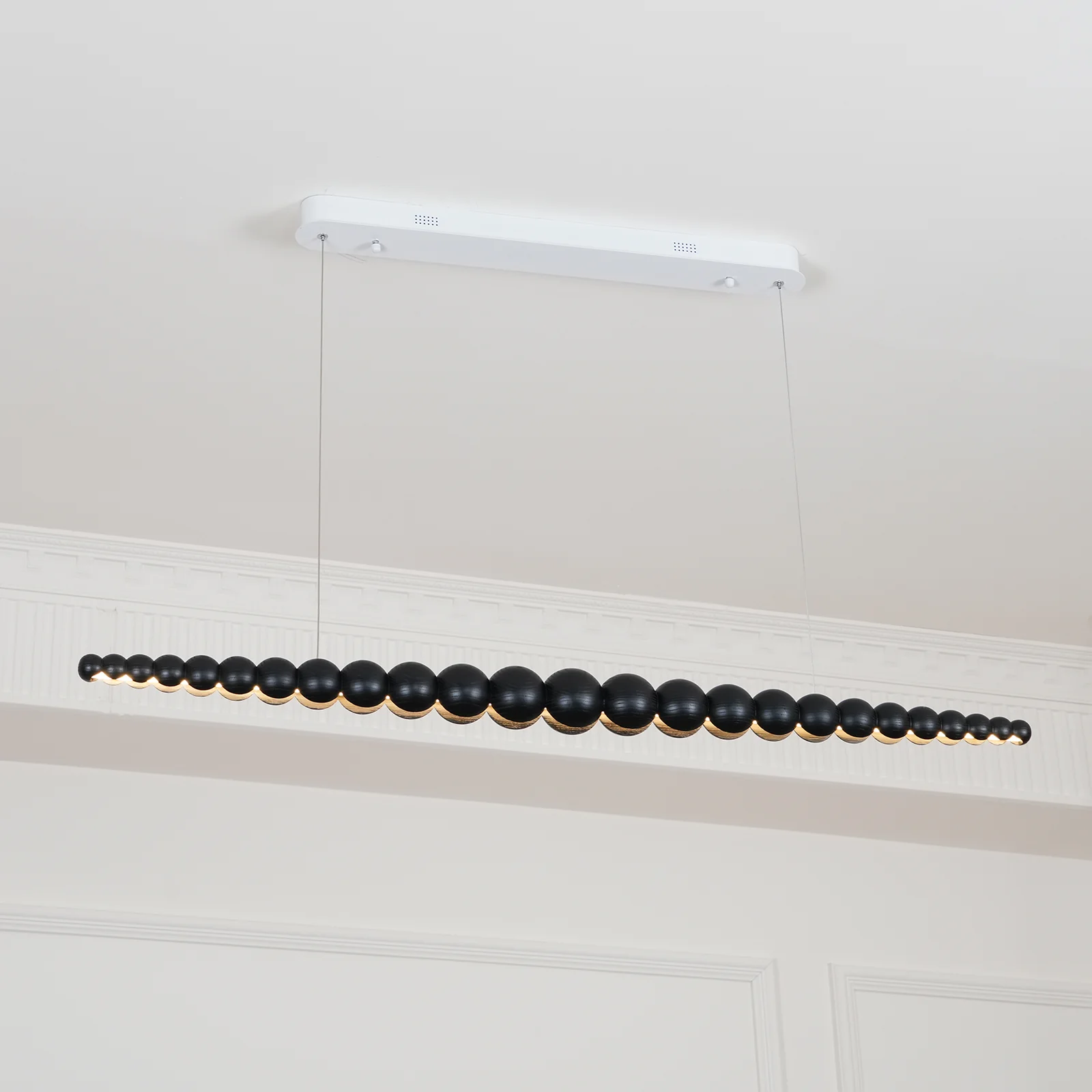 Подвесной светильник Woodline Orb - 140см x 8см, дерево, теплый свет