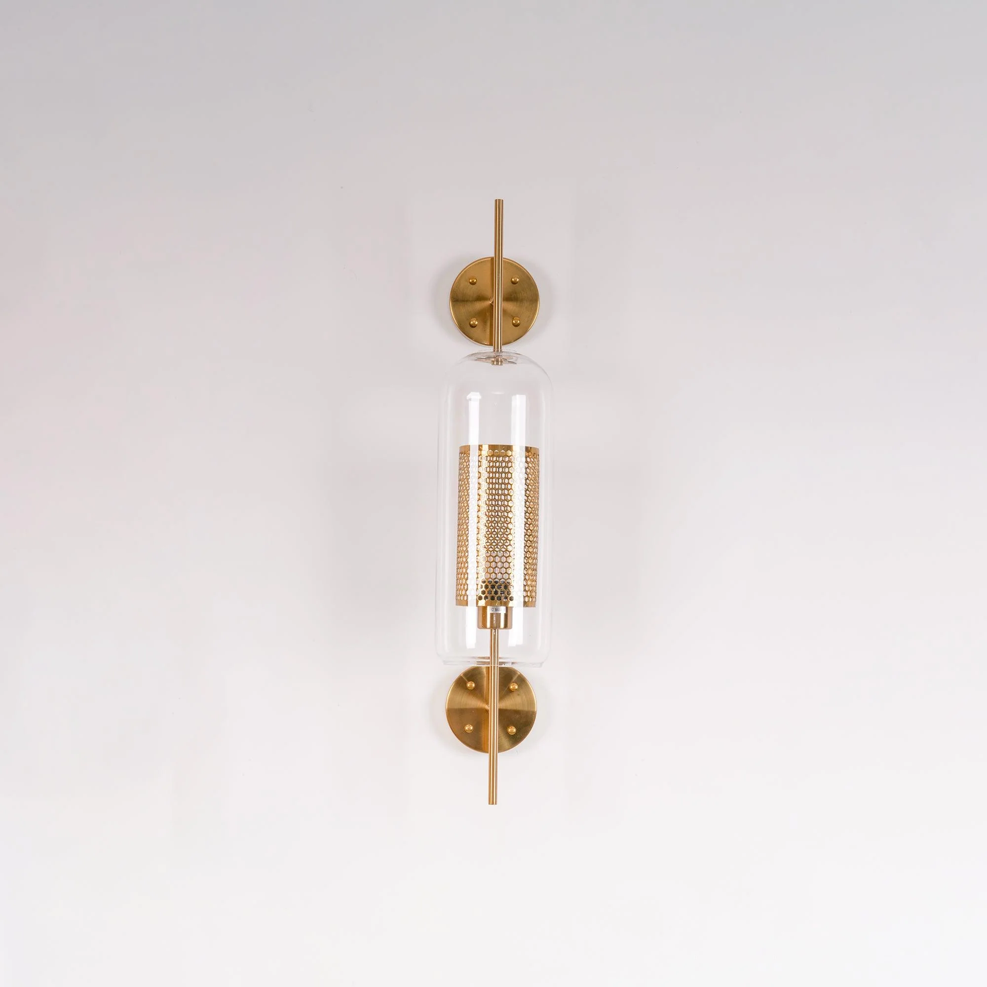 Настенный светильник Chiswick Glass - ∅13см x 67см, серебряный, стекло, 2 шт
