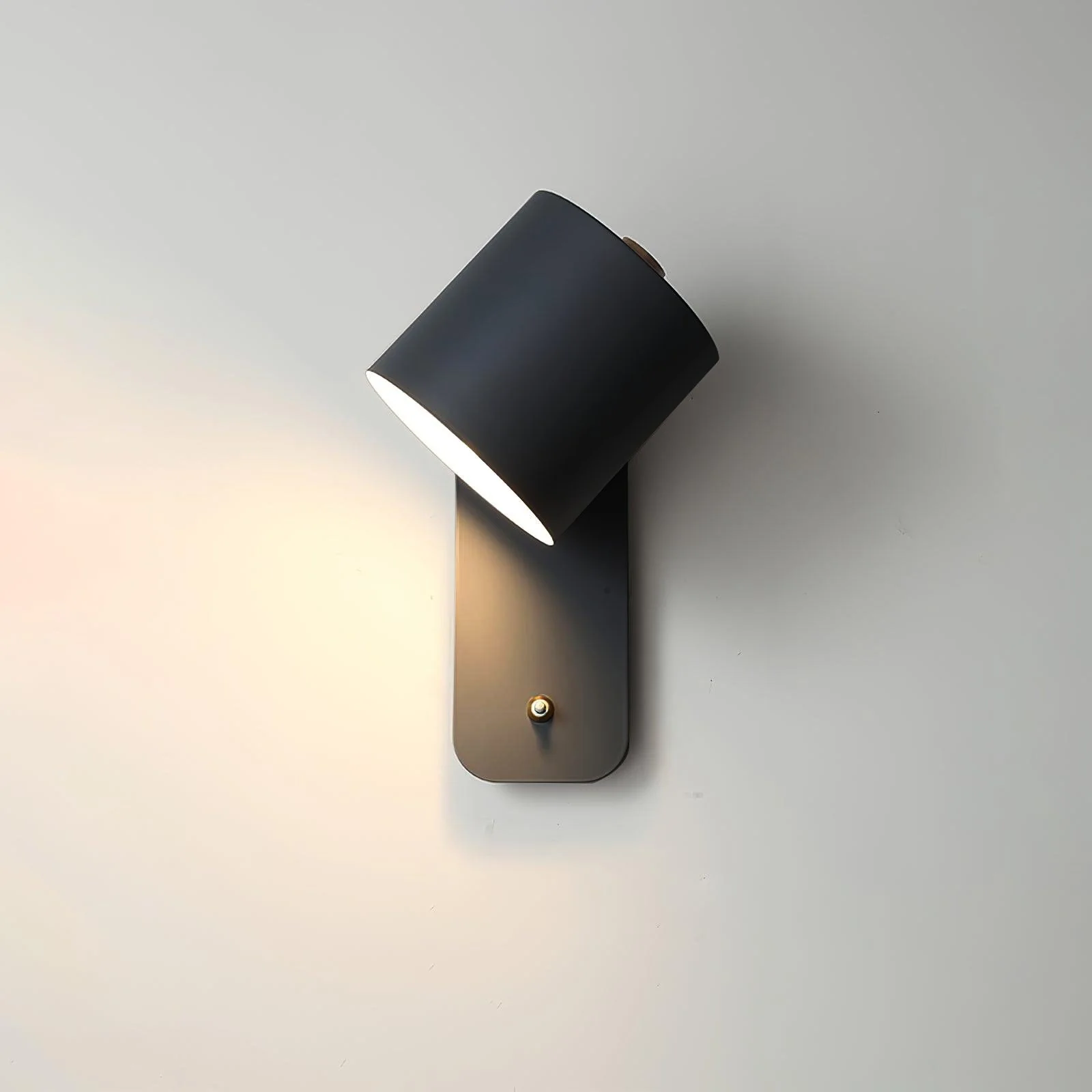Настенный светильник Rotatable Cylinder Plug-in - ∅13см x 30см, белый