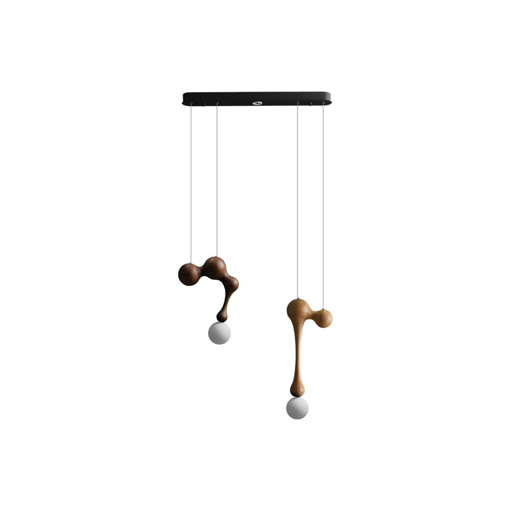 Подвесной светильник Jenna Wooden - модель A+B ∅65см x 150см, дерево