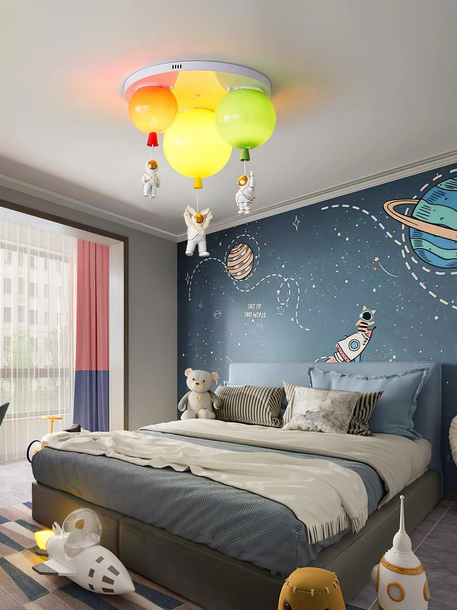Потолочный светильник Astronaut Glossy Balloon - 5 источников света ∅70см, модель C