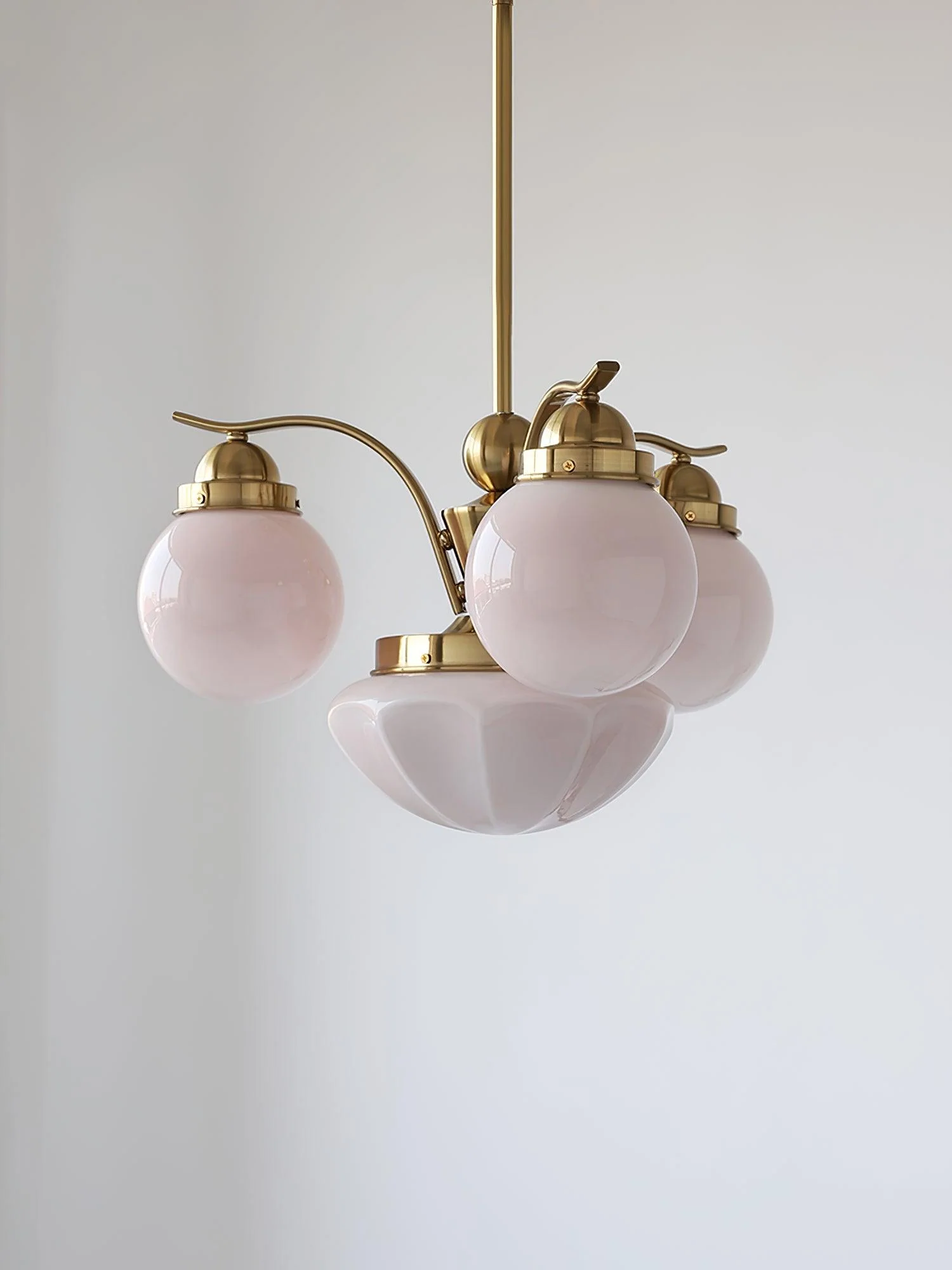 Люстра Ryttenberg - 4 плафона ∅54см x 30см, медь, бежевый